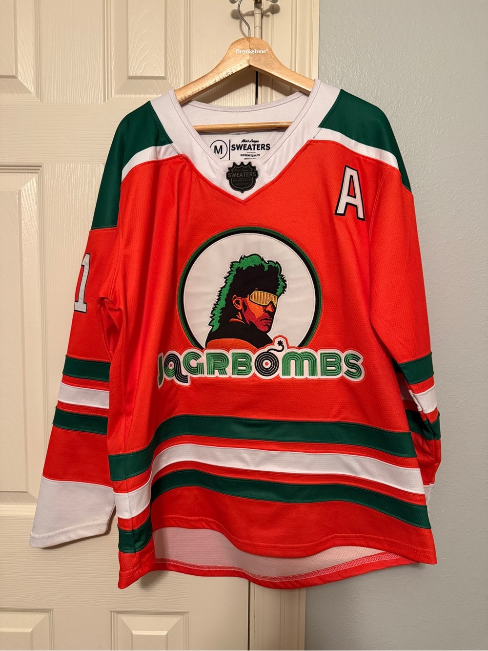 M.O.A.B. #81 JAGR Bombs Cherry Bomb Men’s Stitched Jersey Size M Medium
